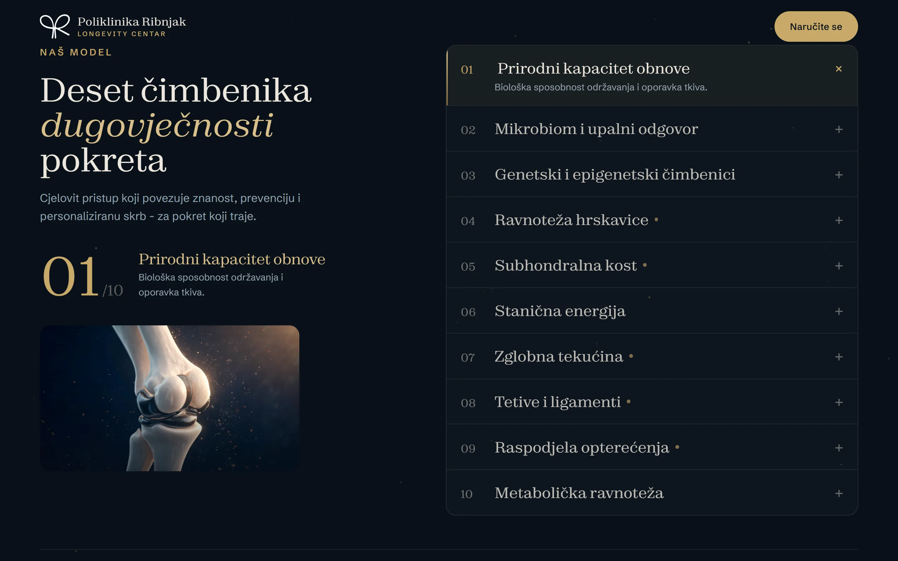 Ribnjak Longevity – dio stranice